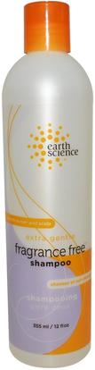 Earth Science, Extra Gentle Shampoo, Fragrance Free, 12 fl oz (355 ml) ,حمام، الجمال، الشامبو، الشعر، فروة الرأس، مكيف