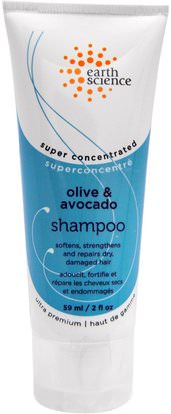 Earth Science, Olive & Avocado, Shampoo, 2 fl oz (59 ml) ,حمام، الجمال، الشامبو، الشعر، فروة الرأس، مكيف