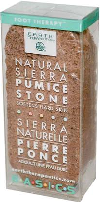 Earth Therapeutics, Basics, Natural Sierra, Pumice Stone, 1 Stone ,حمام، الجمال، قدم قدم الرعاية