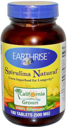 Earthrise, Spirulina Natural, 500 mg, 180 Tablets ,Herb-sa
