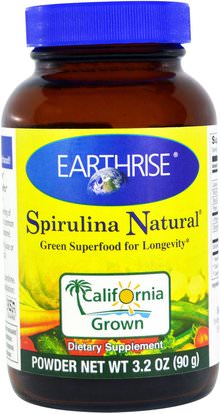 Earthrise, Spirulina Natural Powder, 3.2 oz (90 g) ,Herb-sa