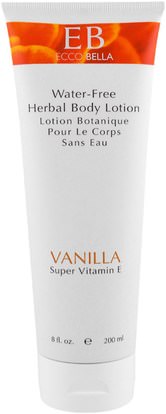 Ecco Bella, Herbal Body Lotion, Vanilla, 8 fl oz (200 ml) ,حمام، الجمال، يهتم الجسم، غسول الجسم