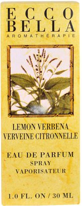 Ecco Bella, Aromatherapy, Eau de Perfum Spray, Lemon Verbena, 1.0 fl oz (30 ml) ,حمام، الجمال، بخاخ العطر