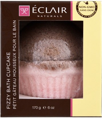 Eclair Naturals, Fizzy Bath Cupcake, Rose Sandalwood, 6 oz (170 g) ,حمام، الجمال، أملاح الاستحمام