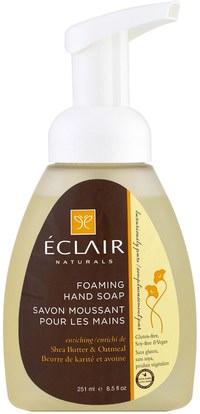 Eclair Naturals, Foaming Hand Soap, Shea Butter & Oatmeal, 8.5 fl oz (251 ml) ,حمام، الجمال، الصابون