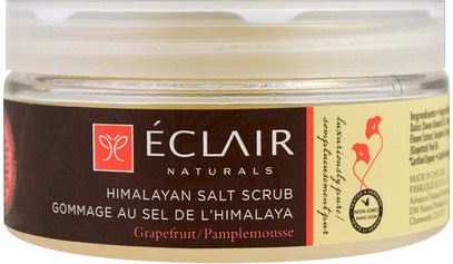 Eclair Naturals, Himalayan Salt Scrub, Grapefruit, 9 oz (255 g) ,حمام، الجمال