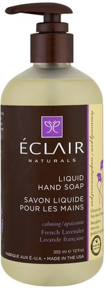 Eclair Naturals, Liquid Hand Soap, French Lavender, 12 fl oz (355 ml) ,حمام، الجمال، الصابون