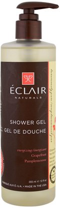 Eclair Naturals, Shower Gel, Energizing, Grapefruit, 12 fl oz (355 ml) ,حمام، الجمال، هلام الاستحمام