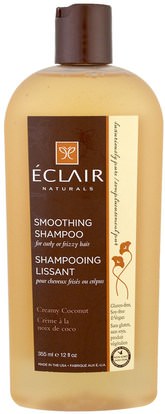 Eclair Naturals, Smoothing Shampoo, Creamy Coconut, 12 fl oz (355 ml) ,حمام، الجمال، دقة بالغة، فروة الرأس، الشامبو