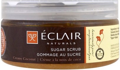 Eclair Naturals, Sugar Scrub, Creamy Coconut, 9 oz (255 g) ,حمام، الجمال