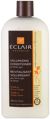 Eclair Naturals, Volumizing Conditioner, Vanilla & Sweet Orange, 12 fl oz (355 ml) ,حمام، الجمال، الشعر، فروة الرأس، مكيفات