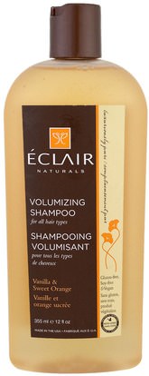 Eclair Naturals, Volumizing Shampoo, Vanilla & Sweet Orange, 12 fl oz (355 ml) ,حمام، الجمال، الشامبو