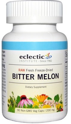 Eclectic Institute, Bitter Melon, 200 mg, 90 Non-GMO Veggie Caps ,الأعشاب، البطيخ المر