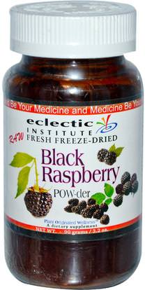 Eclectic Institute, Black Raspberry POW-der, 3.2 oz (90 g) ,الأعشاب، التوت الأسود