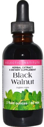 Eclectic Institute, Black Walnut, 2 fl oz (60 ml) ,الأعشاب، الجوز الأسود