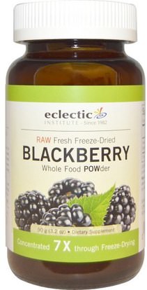 Eclectic Institute, Blackberry POWder, Raw, 3.2 oz (90 g) ,الأعشاب، بلاكبيري