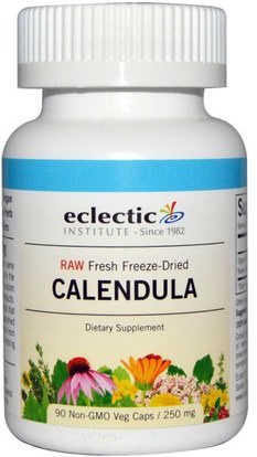Eclectic Institute, Calendula, 250 mg, 90 Non GMO Veggie Caps ,الصحة