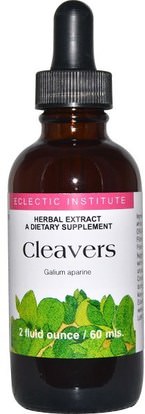 Eclectic Institute, Cleavers, 2 fl oz (60 ml) ,الأعشاب، السواطير