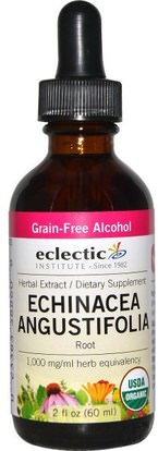 Eclectic Institute, Echinacea Angustifolia Root, Grain-Free Alcohol, 2 fl oz (60 ml) ,المكملات الغذائية، المضادات الحيوية، إشنسا