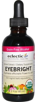 Eclectic Institute, Eyebright, 2 fl oz (60 ml) ,الأعشاب، ييبرايت