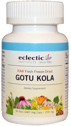 Eclectic Institute, Gotu Kola, 200 mg, 90 Non-GMO Veg Caps ,الصحة، المرأة، الدوالي الرعاية الوريد، غوتو كولا
