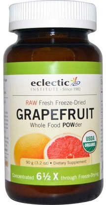 Eclectic Institute, Grapefruit POWder, Raw, 3.2 oz (90 g) ,المكملات الغذائية، مضادات الأكسدة، الألياف، الجريب فروت