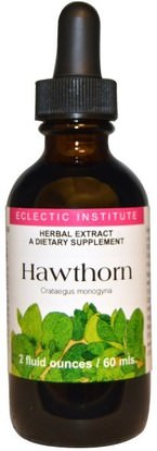 Eclectic Institute, Hawthorn, 2 fl oz (60 ml) ,الأعشاب، الزعرور