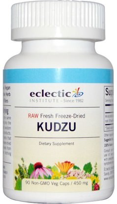 Eclectic Institute, Kudzu, 450 mg, 90 Non-GMO Veggie Caps ,الأعشاب، كودزو، تعاطي المخدرات، الإدمان