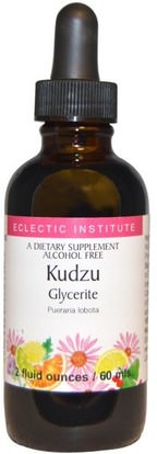 Eclectic Institute, Kudzu Glycerite, Alcohol Free, 2 fl oz (60 ml) ,الأعشاب، كودزو
