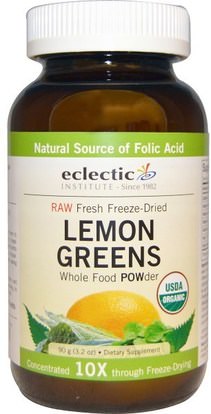 Eclectic Institute, Lemon Greens Whole Food POWder, 3.2 oz (90 g) ,المكملات الغذائية، سوبرفوودس، الخضر
