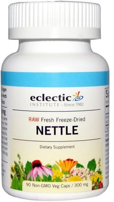 Eclectic Institute, Nettle, 300 mg, 90 Veggie Caps ,الأعشاب، القراص، اللدغة