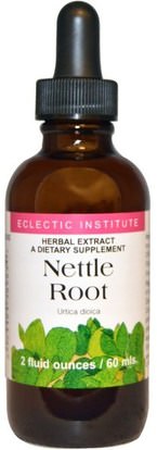 Eclectic Institute, Nettle Root, 2 fl oz (60 ml) ,الأعشاب، القراص، اللعنة، جذر نبات القراص، روت