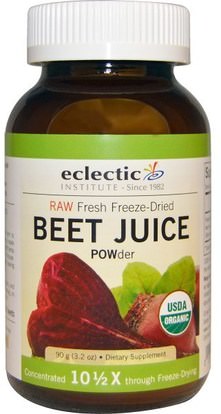 Eclectic Institute, Organic, Beet Juice POWder, 3.2 oz (90 g) ,الأعشاب، الجذر مسحوق البنجر