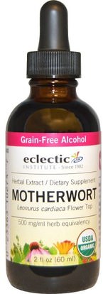 Eclectic Institute, Organic Motherwort, 2 fl oz (60 ml) ,الأعشاب، موثرورت