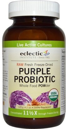 Eclectic Institute, Purple Probiotic, Whole Food POWder, 4.2 oz (120 g) (Discontinued Item) ,المكملات الغذائية، البروبيوتيك، استقرت البروبيوتيك