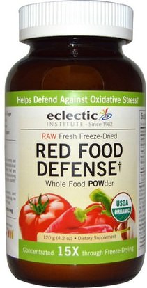 Eclectic Institute, Red Food Defense POWder, Raw, 4.2 oz (120 g) ,المكملات الغذائية، سوبرفوودس، الأحمر