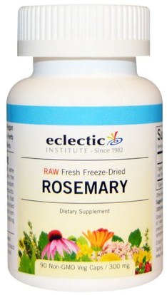 Eclectic Institute, Rosemary, 300 mg, 90 Veggie Caps ,الأعشاب، الإكليل في الجبل