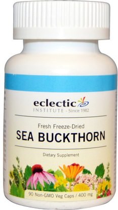 Eclectic Institute, Sea Buckthorn, 400 mg, 90 Non-GMO Veggie Caps ,المكملات الغذائية، النبق البحر، أدابتوغن