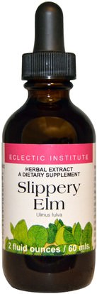Eclectic Institute, Slippery Elm, 2 fl oz (60 ml) ,الأعشاب، الزعنفة الدردار