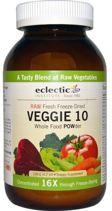 Eclectic Institute, Veggie 10, Whole Food POWder, 4.2 oz (120 g) ,المكملات الغذائية، مضادات الأكسدة، مقتطفات الفاكهة، الفواكه السوبر، الخضار