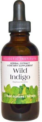 Eclectic Institute, Wild Indigo, 2 fl oz (60 ml) ,الأعشاب، النيلي البرية
