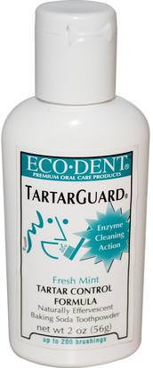 Eco-Dent, TartarGuard, Tartar Control Formula, Fresh Mint, 2 oz (56 g) ,حمام، الجمال، معجون أسنان