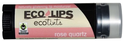 Eco Lips Inc., Ecotints, Lip Moisturizer, Rose Quartz.15 oz (4.25 g) ,حمام، الجمال، أحمر الشفاه، لمعان، بطانة