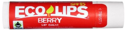 Eco Lips Inc., Lip Balm, SPF 15, Berry.15 oz (4.25 g) ,حمام، الجمال، العناية الشفاه، بلسم الشفاه