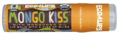 Eco Lips Inc., Mongo Kiss, Lip Balm, Vanilla Honey.25 oz (7 g) ,حمام، الجمال، العناية الشفاه، بلسم الشفاه