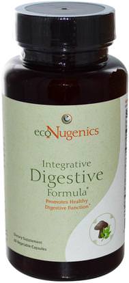 Econugenics, Integrative Digestive Formula, 60 Veggie Caps ,المكملات الغذائية، الفطر الطبية، كبسولات الفطر، إكونوجينيكش الهضمي