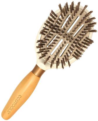 EcoTools, Sleek + Shine Finisher Brush, 1 Brush ,حمام، الجمال، فرش الشعر، دقة بالغة، فروة الرأس