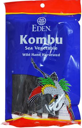 Eden Foods, Kombu, Sea Vegetable, 2.1 oz (60 g) ,المكملات الغذائية، الطحالب المختلفة