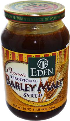 Eden Foods, Organic Traditional Barley Malt Syrup, 20 oz (566 g) ,الغذاء، المحليات