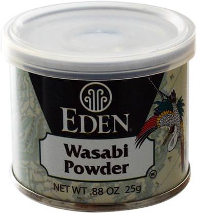 Eden Foods, Wasabi Powder.88 oz (25 g) ,الغذاء، الضمادات والتوابل، السموم، الوسابي